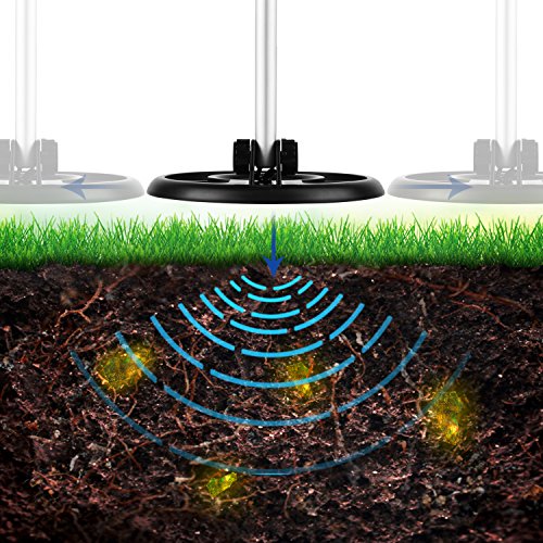 INTEY Metalldetektor Deep Target Hochwertiger und Vollautomatischer mit LCD-Display/ Klappschaufel/Tragetasche - 2