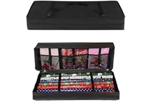 Alitree Porta Carta da Regalo, Tessuto Oxford 600D, con 3 Scomparti in Rete, Porta Rotolo Carta da Regalo di Natale, 82 x 34 x 13 cm, Nero