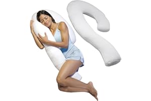 Dreamolino Swan - Doppelpack - ergonomisches Seitenschläferkissen - 7-in-1 Kissen - Unterstützt & wirkt stabilisierend - Schwangerschaftskissen - Stillkissen - atmungsaktives Körperkissen