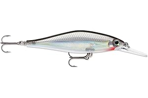 Rapala - Leurre de Pêche Shadow Rap Shad Deep - Matériel de Pêche en Balsa - Leurre Pêche en Eau Douce - Fabriqué en Estonie - Prof de Nage 1.5 - 1.8 m - Taille 9 cm / 12 g - Silver