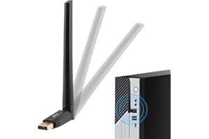 ENZYLUXE USB Bluetooth 5.3 Adapter, Bluetooth Adapter Long Range 150M Wireless Audio Dongle Transmitter Receiver for Bluetooth Mouse Speakers Desktop Laptop PC fit for Win 7/8.1/10/11(COLOR:black)