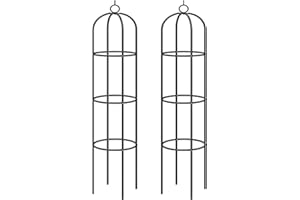 Gardebruk® 2X Obeliscos Rosas Enrejados Plantas Trepadoras 200x40cm Soportes Decorativos Jardín Columnas Arcos Rosales