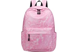 PENGNIAO Zaini Scuola Media Superiore Zaino Scolastici Liceo per Medie Superiori Ragazza Ragazzo Zainetti per Ragazze Zainetto Borse Cartelle Scuola PC Donna Università Impermeabile Casual Grande Rosa