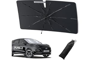 LANGBEAN Parasol Plegable para Ford Puma MK2 2025 2024 2023 2022 2021 2020, Parasol para Parabrisas Delantero para Puma Gen-E 2025 2024, Pantalla Solar Accesorios Bloqueador de Calor Protección UV