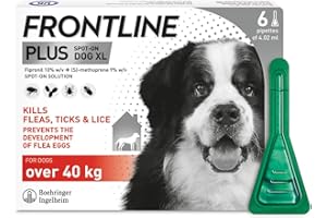 FRONTLINE Plus Flea & Tick Treatment for Extra Large Dogs - 6 Pipettes