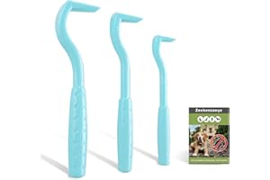 Nepfaivy Tire Tique et Pince a Tique pour Chien - 3 Crochet à Tiques pour Chat et Humains, Pince à Anti Tiques pour Tiques de Toutes Tailles