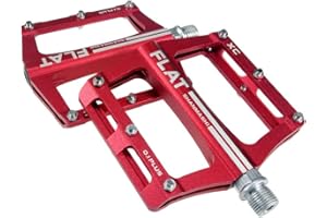 FrontStep Pedali Antiscivolo in Alluminio Pedali per Bicicletta Facili per MTB/Pedale Mountain Bike/Pedale BMX con Perno in Acciaio CR-Mo