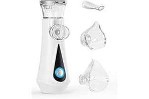 ‎HYGELINK Inhalationsgerät, Hygelink Ultra Leise Inhaliergeräte für Erwachsene, Kinder, USB-C Inhalator für Babys mit Mundstück und 2 Maske, Tragbar, Leicht & Effektiv, Einstellbarer Sprühnebel