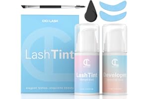 CICI Lash Tint Kit | Professional Black Eyelash Tint | Long-Lasting Eye Lash Tint | Easy DIY Lash Dye Kit | Permanent Black Lash Tint for Dramatic Look | Includes Tools for Home Use