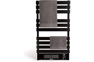 CREATE / WARMTOWEL Pro/Radiateur Porte-Serviettes avec Chauffage et Wi-FI Noir / 101x13x55 cm / 1500 W, 2 puissances, pièces jusqu'à 12 m², Technologie PTC