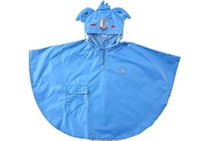 mama stadt Poncho Enfant Pluie Unisex Cape Impermeable Bebe Manteau Imperméable Garçon Fille Veste Anti Pluie avec Capuche Cartoon Convient aux Enfants de 2 à 6 ans