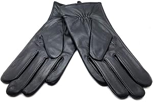 IMPERIAL STUDIOS 3 Pointer Womens Waterproof Touchscreen Genuine Leather Winter Gloves for Driving Cycling Outdoor Workwear Travel, Riding Motorcycle Snow Cold Weather Fleece Lined