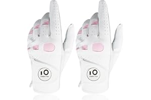 FINGER TEN Guanti da Golf per Donna in Pelle 2 Pezzi di mano Sinistra o 2 Pezzi di mano Destra Cabretta Ball Marker,Guanto da Golf Marcatore per Palline Fit Donna Ragazza S M L XL