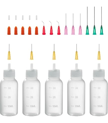 Produktbild von 8er-Pack Quetschflaschen 50ml – Transparent, Mit Feiner Nadelspitze, Für Kleber, Öle, Soßen – Tropfsicher & Flexibel!
