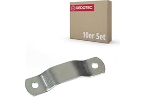 Gedotec Colgador central de cocina, armario para montaje en pared, 65 x 17 mm, acero galvanizado, soporte de armario para armarios colgantes y armarios superiores, 10 unidades
