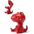 Amoy-Art Tarro de Galletas Dinosaurio Decorativa Figura Escultura Resina Regalo Rojo 18cm