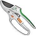 GRÜNTEK Forbici Cesoie Potatura Giardino Troncarami a Cricchetto. Taglio Incudine. Forbici da Giardinaggio Professionali CACA