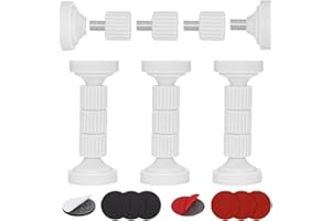 BEASAFY 4 Stück Bett Abstandshalter Wand, 40-115 mm Abstandshalter Verstellbar, Kopfteil Stopper Abstandhalter Wand, Anti Shake Bett Stabilisator für Betten Sofas Schränke (Weiß)