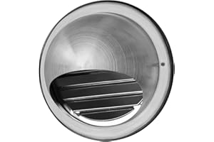 WeCooper Ventola di ventilazione in acciaio inox 304, 100 mm, con bocchette di ventilazione, griglia con feritoie, zanzariera e deflettore antigoccia