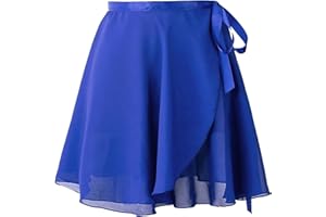 Baisdan Girls Women Ballet Wrap Skirt Chiffon Dance Skirt with Adjustable Waist Tie Skate Gymnastics Ballet Skirts