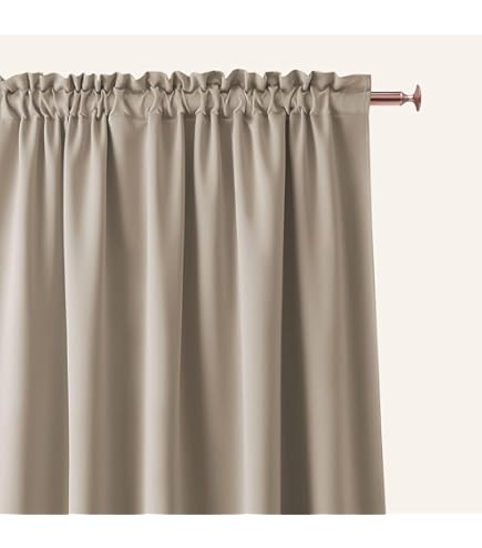 Utopia Bedding Verduisteringsgordijnen Oogjes 2 Panelen [117x183 cm, Zwart], Thermische en Geluidsisolerende Gordijnen voor Slaapkamer en Woonkamer