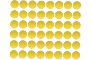 GENERIC Mini Soft Foam Balls Yellow Round Launch Balls 48pcs Solid Sponge Toy Replacement Refill Pack for Kids Easy to Carry Use in Setting