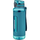 Uzspace FiftyFifty 1100ml -MEGA B&Uuml;Y&Uuml;K BOY- Tritan Su Matarası Silikon Korumalı Kaydırmaz G&ouml;vde Yeşil