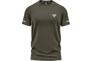TORO ACTIVA Mens Short Sleeve T-Shirts Workout Athletic Fit Moisture Wicking Fast Drying Reflective Logo Sports T-Shirts Tops