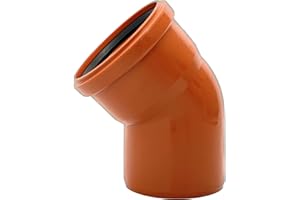 KACZMAREK KG Bogen DN 160 45° PVC-U SN8 Winkel | Bogen mit Dichtung | für externe Entwässerungssysteme | Gummidichtung | Abwasser Installation | Kanalrohrsystem Abwasserrohr