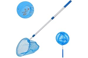 Mrisata Pool Skimmer, Hot Tub Skimmer Spa Net with Pole, Ultra Fine Mesh Skimmer Rake, Swimming Pool Leaf Skimmer Net with Pole, Pole, Spa Hot Tub Skimmer for Fast Cleaning, Leaves,