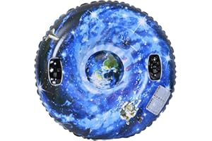 Aufblasbare Schlitten für Erwachsene Victop Aufblasbare Snow Tube mit Griffen Reifen 120cm Frostschutz Schlitten für Winter Outdoor