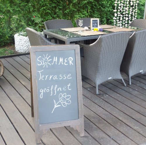 Landhaus Memotafel Kreidetafel Restaurant-Tafel ‚Jill‘ – Höhe ca. 90cm – beidseitig beschreibbar! - 3