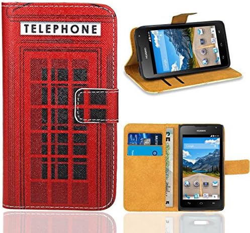 Huawei Ascend Y530 Case, FoneExpert® Premium Leather Flip Wallet Bag Case Cover For Huawei Ascend Y530