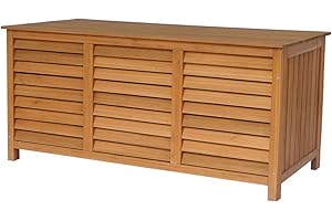 Coffre de Jardin en Bois Macao - 130 x 64 x 60 cm - Marron