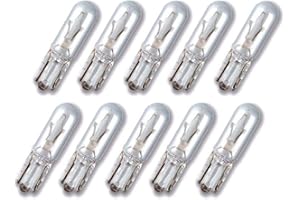 Kummert Business Glühlampe Tacholampe Glassockellampe Signallampe T5 12V 1,2W W2x4.6D 1,2 Watt (10)