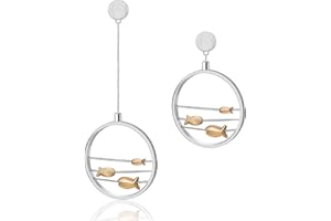 Lotus Fun S925 kolczyki ze srebra wysokiej próby 925, miłe pływanie, szczęśliwe ryby, krople, dla kobiet, dziewcząt, naturalne, kreatywne, ręcznie robione, jedyne w swoim rodzaju