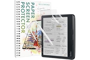 BELLEMOND | 2 Set | Made in Japan Kent Paper Matte Screen Protector for Kobo Libra Colour 7” (2024) & Kobo Libra 2 (2021) | Note-Taking & Annotation | Anti-Glare PET Film | Smooth Writing Feel