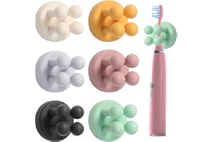 Delsen 6 Stück Zahnbürstenhalter aus Silikon Klebehaken Badezimmer Rasierhalter Dusche Ohne Bohren Wasserdicht für Bad,Küche,Sekretariat Mehrfarbig