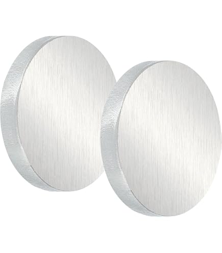 QUARKZMAN 4 stuks aluminium platen, 50 mm x 1 mm, ronde