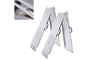 SAILUN Foldable Ramp, 2 Pieces Loading Ramp with Handle, Anti-Slip Loading Ramp up to 400kg, for Trailer Motorcycle ATV Quad, 180.0 x 22.5cm