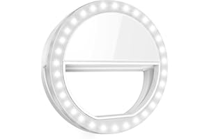 Criacr Selfie Licht, 36 LED Ringleuchte, Selfie Licht Handy, Selfie Ring Licht mit 3 Einstellbare Helligkeiten, USB Wiederaufladbar LED Ringlicht Handy für alle Handys