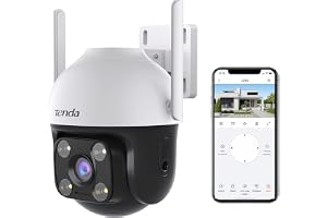 Tenda 360° Outdoor Security Wi-Fi-kamera med 2-vägsljud, 30 m färg nattseende, AI mänsklig upptäckt och larm, IP65 väderbestä