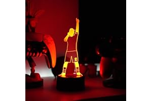 Shop and Solve FootballLED - Luce 3D dream luce notturna - lampada USB e batteria con telecomando, 7 colori e 5 modalità idea regalo per tifosi, per bambini e adulti tifosi (Totti)