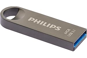Philips Moon Edition Ultra Speed 3.1 USB-Flash-Laufwerk USB-Stick 64 GB für PC, Laptop, Computer Data Storage, Lesegeschwindigkeit bis zu 180 MB/s, Aluminium, Schlüsselanhänger