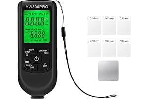 Mcbazel Digital Paint Thickness Gauge, Coating Thickness Gauge, Car Paint Thickness Tester, Measuring Range from 0 to 2000 um - Black