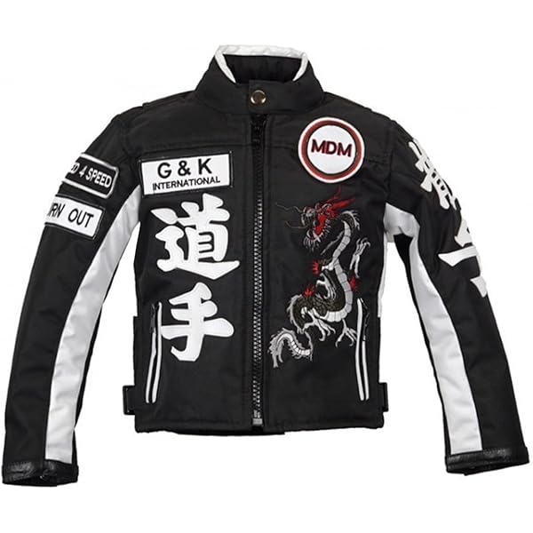 Roleff Racewear Kinder Motorradjacke - Mit Reflektoren & Protektoren