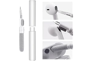 GOEDEKE Cleaning Kit,3-in-1 Cleaning Pen Electronics Cleaning Brush Earphones Cleaner Accessories, Earphone Cleaning Kit,Wireless Earbuds Clean Penwith Soft Brush, Sponge, Metal Tip(White)