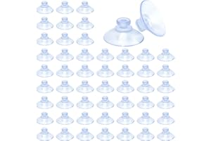 Sinofort Suction Cups,50 PCS 20 mm Suction Cup Plastic Sucker Pads Without Hooks for Outdoor, Kitchen, Bathroom, Window, Mirror