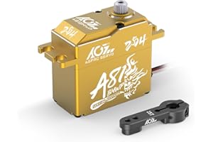 AGFRC Servo-motore impermeabile RC sterzo 55KG ad alta coppia - Full Metal Gear Digital Brushless Standard Servo per auto RC 1/8 1/10, angolo di controllo 180° (A81BMWP 2024 Special)