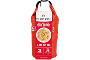 ReadyWise, 28 Portions, Petit-Déjeuner, Déjeuner Et Dîner, Grab & Go Dry-Bag, Lyophilisé, Jusqu’à 25 Ans De Conservation, Nourriture D'Urgence, 3 Jours Pour 1 Personne
